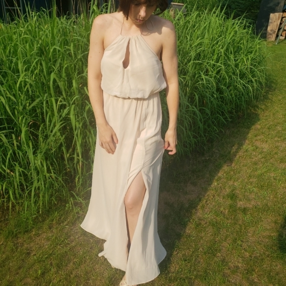 Levkoff Bridesmaid Dress Champagne Color‎